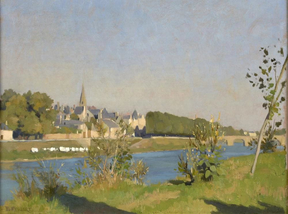 Villaggio sulle rive del fiume Huile